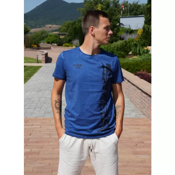  Moška majica s kratkimi rokavi ALTISPORT CALISTO MODRA 