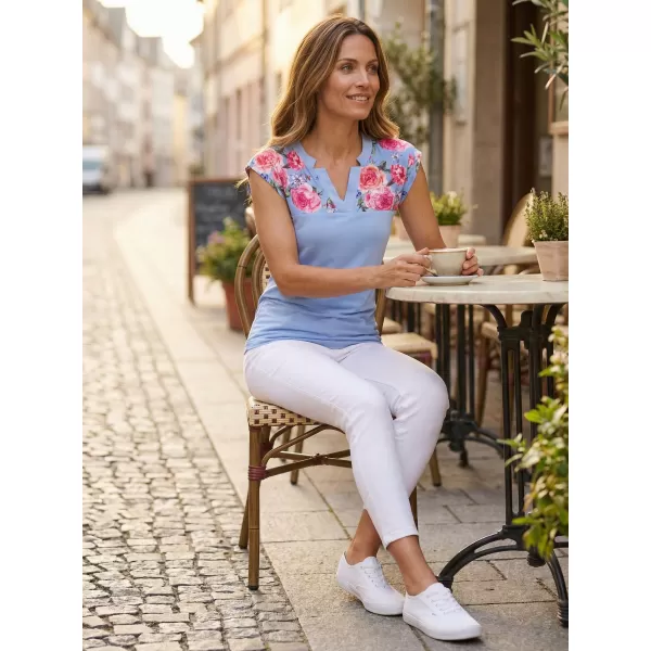  Ženska majica s kratkimi rokavi ALTISPORT CLARA MODRA 