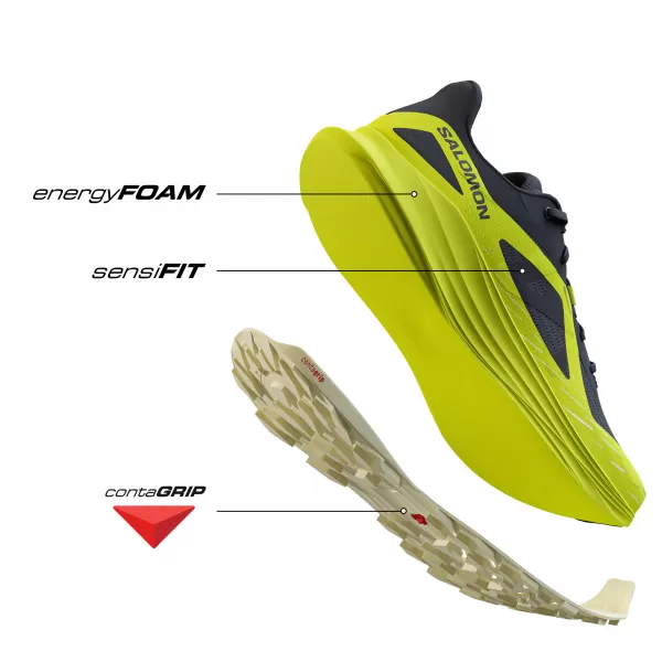  Moški čevlji SALOMON ULTRA FLOW L47462500 ČRNA/ŽVEPLENA POMLAD/PROZORNO RUMENA 