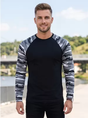 Moška majica z dolgimi rokavi ALTISPORT NoPrint NP/ALM661 KAMUFLAŽNO SIVA
