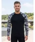 Moška majica z dolgimi rokavi ALTISPORT NoPrint NP/ALM661 KAMUFLAŽNO SIVA
