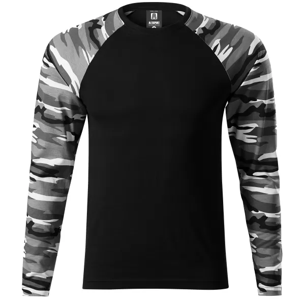  Moška majica z dolgimi rokavi ALTISPORT NoPrint NP/ALM661 KAMUFLAŽNO SIVA 