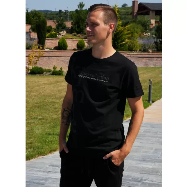  Moška majica s kratkimi rokavi KIXMI SANDER ČRNA 