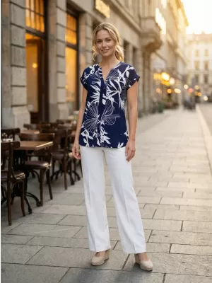Ženska bluza ALTISPORT CAITY TEMNO MODRA