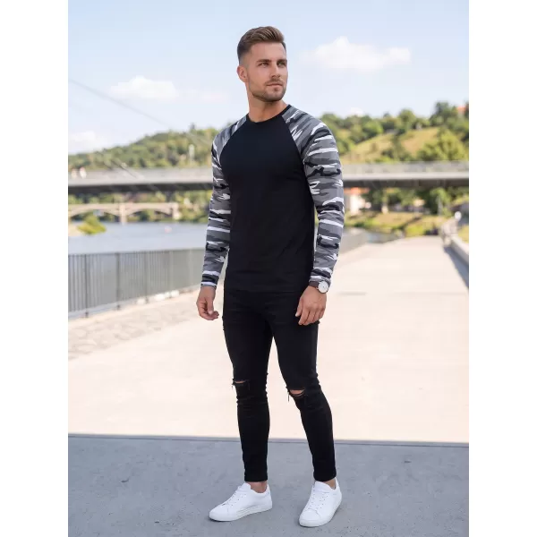  Moška majica z dolgimi rokavi ALTISPORT NoPrint NP/ALM661 KAMUFLAŽNO SIVA 