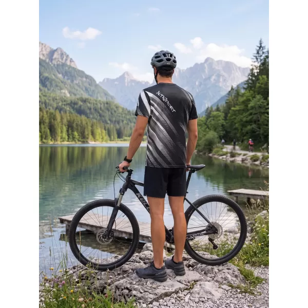  Moška funkcionalna premium majica ALTISPORT VOJ/ALM028TR01 ČRNO-BELO 