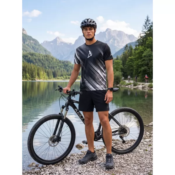  Moška funkcionalna premium majica ALTISPORT VOJ/ALM028TR01 ČRNO-BELO 