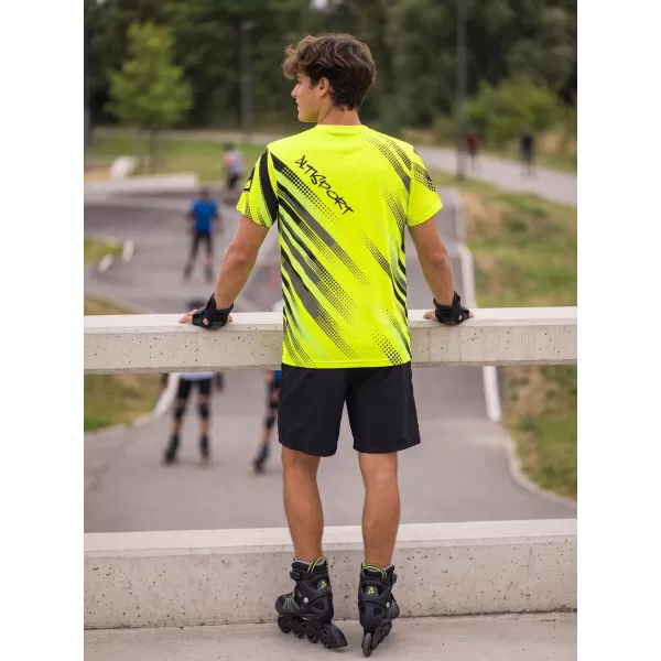  Moška funkcionalna premium majica ALTISPORT VOJ/ALM028TR01 NEON RUMENA 