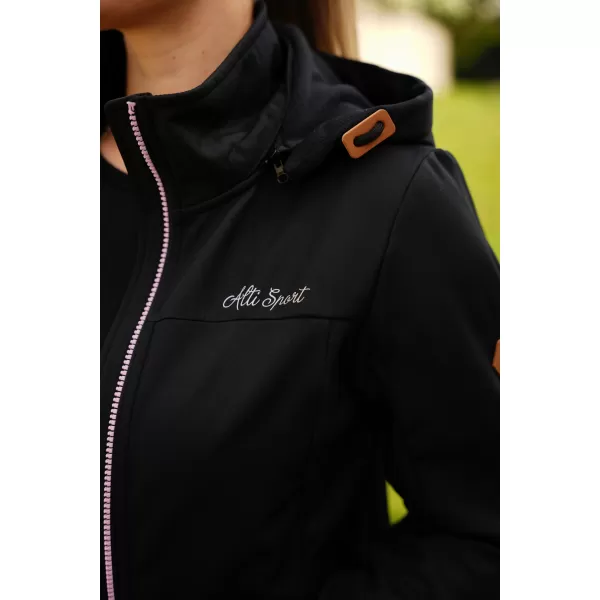  Ženski softshell plašč ALTISPORT CIARA ČRNA/ROZA 