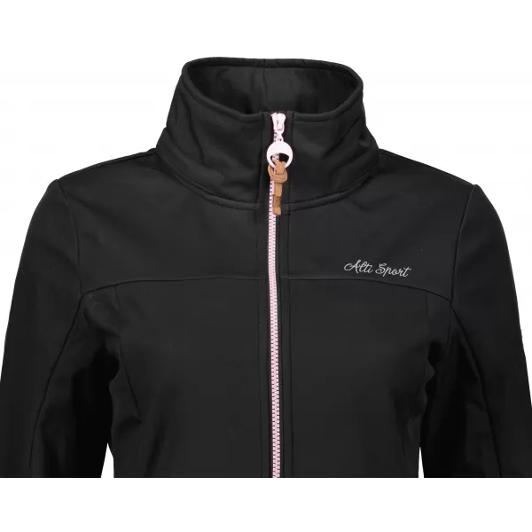  Ženski softshell plašč ALTISPORT CIARA ČRNA/ROZA 
