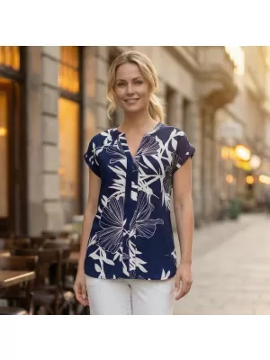 Ženska bluza ALTISPORT CAITY TEMNO MODRA
