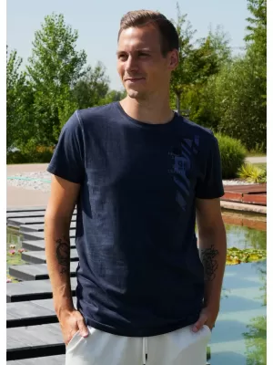 Moška majica s kratkimi rokavi ALTISPORT CLARK TEMNO MODRA