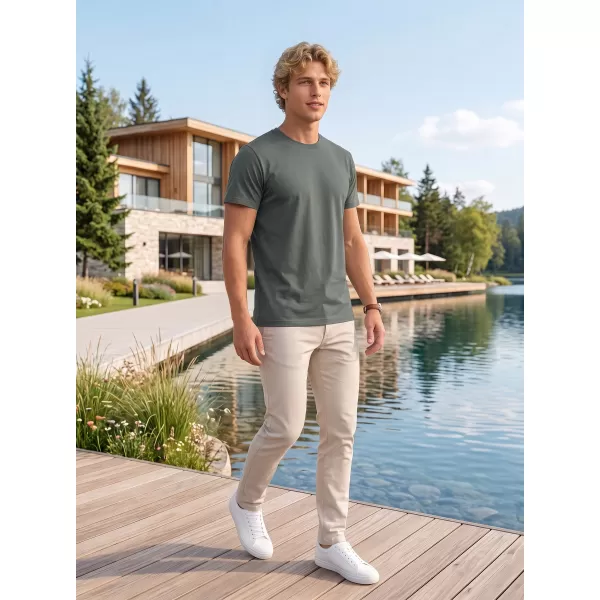  Moška majica s kratkimi rokavi ALTISPORT NoPrint NP/ALM921 TEMNI SKRILAVEC 