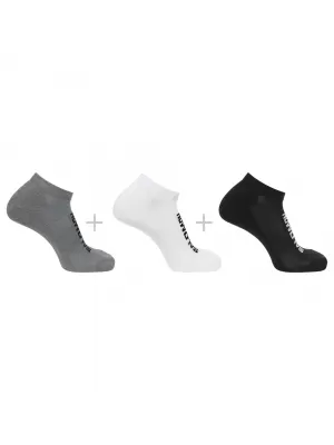 Nogavice SALOMON EVERYDAY LOW 3-PACK LC2087100 ČRNA/BELA/MEDENO SIVA MELANŽ