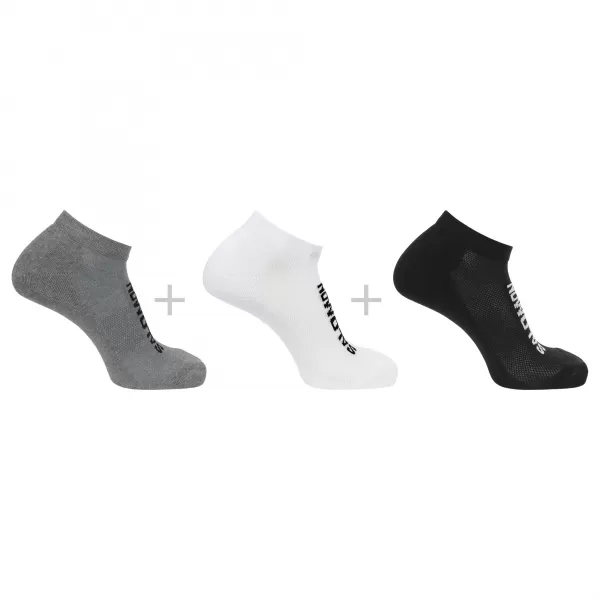  Nogavice SALOMON EVERYDAY LOW 3-PACK LC2087100 ČRNA/BELA/MEDENO SIVA MELANŽ 