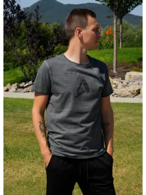 Moška majica s kratkimi rokavi ALTISPORT CADMAN TEMNO SIVA