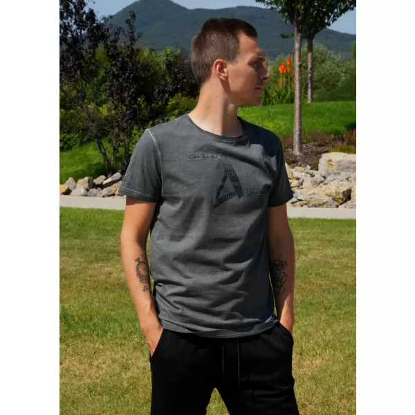  Moška majica s kratkimi rokavi ALTISPORT CADMAN TEMNO SIVA 