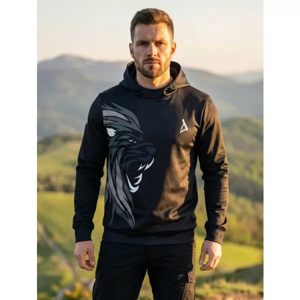 Moški vrhunski funkcionalni pulover ALTISPORT VOJ/ALM029MI01 ČRNA IN BEŽ 