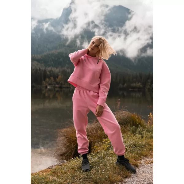  Ženske bombažne trenirke NORDBLANC BOYFRIEND NBSPL7888 ROZA 