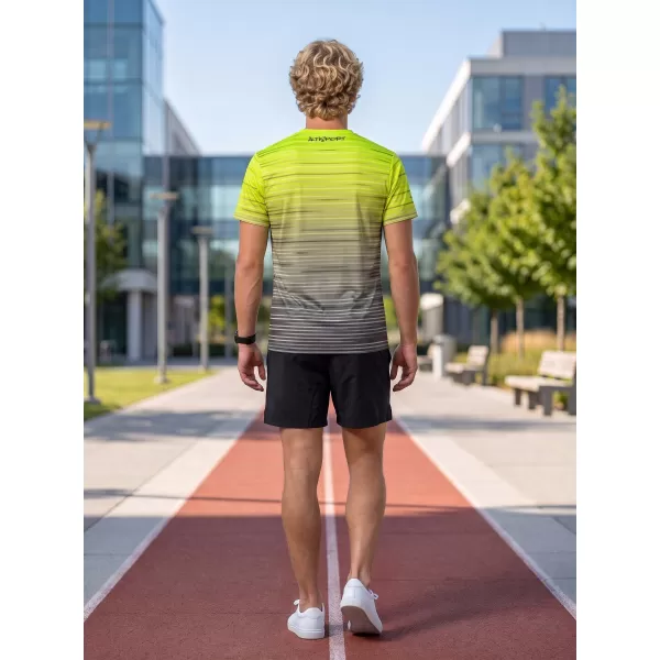  Moška premium funkcionalna majica s kratkimi rokavi ALTISPORT VOJ/ALM031TR01 ČRNA/FLUO RUMENA 