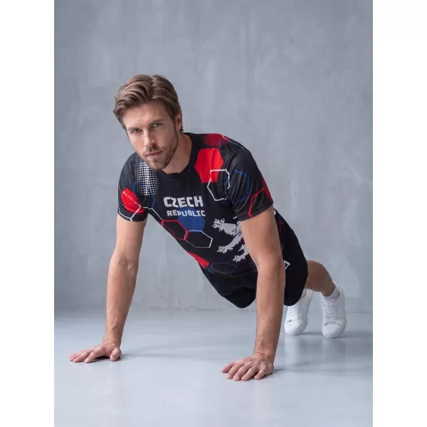  Moška premium funkcionalna majica s kratkimi rokavi ALTISPORT x CZE VOJ/ALM036TR01 HEKSA ČRNA 