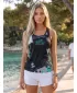 Ženski vrhunski funkcionalni brezrokavnik ALTISPORT VOJ/ALW009TIL01 ČRNA/TURKIZNA