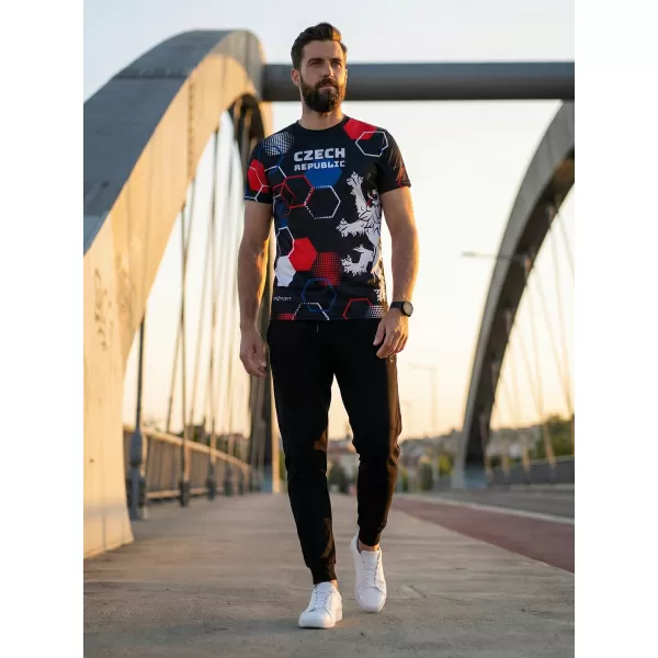  Moška premium funkcionalna majica s kratkimi rokavi ALTISPORT x CZE VOJ/ALM036TR01 HEKSA ČRNA 