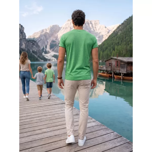  Moška majica s kratkimi rokavi ALTISPORT NoPrint NP/ALM361 ZELENI POUDARKI 