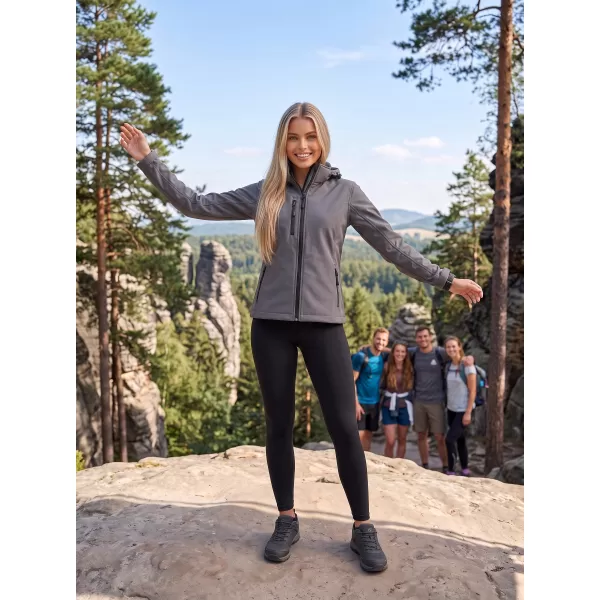  Ženska softshell jakna ALTISPORT NoPrint NP/ALW125 TEMNO SIVI POUDARKI 