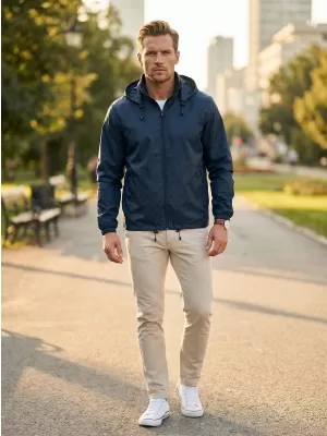 Unisex vetrovka ALTISPORT NoPrint NP/ALU425 MORNARSKO MODRA