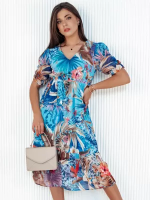 Obleka DSTREET BLOSSOM LOVE EY2524 MODRO