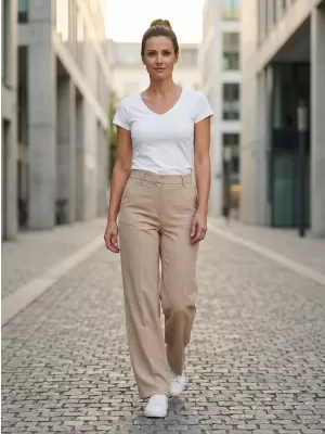 Ženska majica s kratkimi rokavi ALTISPORT NoPrint NP/ALW261 BELA