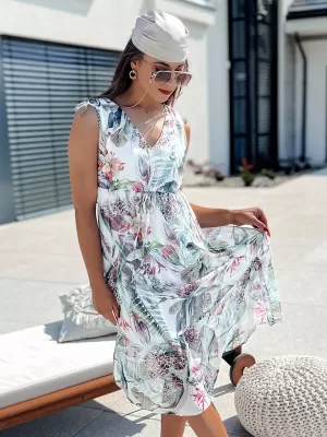 Obleka DSTREET ROSALIE EY2527 BELA
