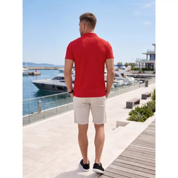  Moška majica s kratkimi rokavi z ovratnikom ALTISPORT NoPrint NP/ALM712 RDEČA 