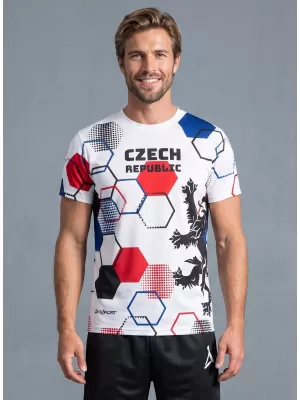 Moška premium funkcionalna majica s kratkimi rokavi ALTISPORT x CZE VOJ/ALM036TR01 HEKSA BELA