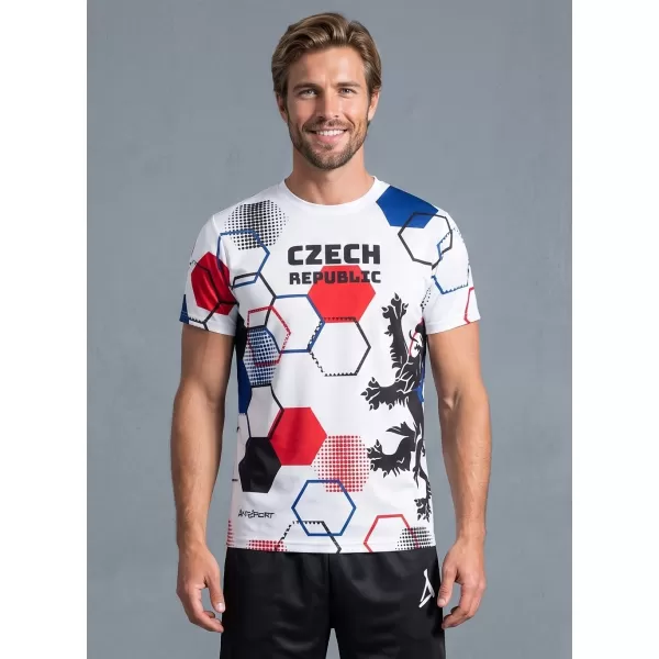  Moška premium funkcionalna majica s kratkimi rokavi ALTISPORT x CZE VOJ/ALM036TR01 HEKSA BELA 