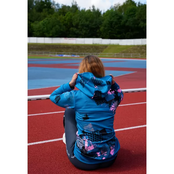  Ženski premium pulover ALTISPORT VOJ/ALW009MI01 SMARAGDNO/SVETLO ROZA 