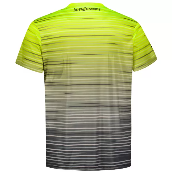  Moška premium funkcionalna majica s kratkimi rokavi ALTISPORT VOJ/ALM031TR01 ČRNA/FLUO RUMENA 
