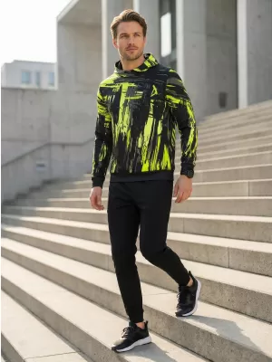 Moški premium pulover ALTISPORT VOJ/ALM010MI01 ČRNA IN RUMENA