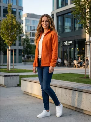 Ženski pulover iz flisa ALTISPORT NoPrint NP/ALW405 ORANŽNA