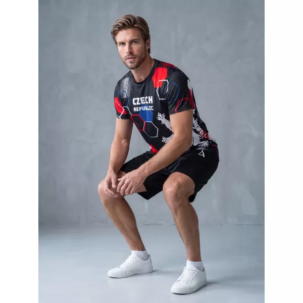  Moška premium funkcionalna majica s kratkimi rokavi ALTISPORT x CZE VOJ/ALM036TR01 HEKSA ČRNA 