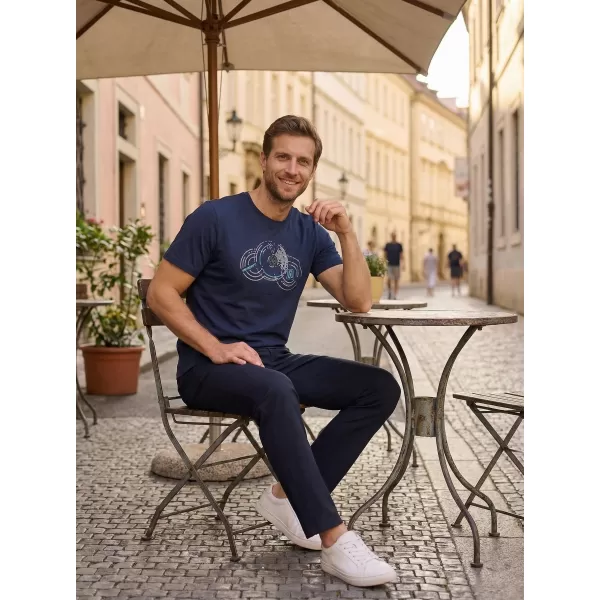  Moška majica s kratkimi rokavi ALTISPORT CARRYOVER ALM160AL805 POLNOČNO MODRA 
