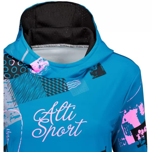  Ženski premium pulover ALTISPORT VOJ/ALW009MI01 SMARAGDNO/SVETLO ROZA 
