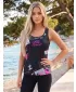 Ženski vrhunski funkcionalni brezrokavnik ALTISPORT VOJ/ALW009TIL01 ČRNA/SVETLO ROZA