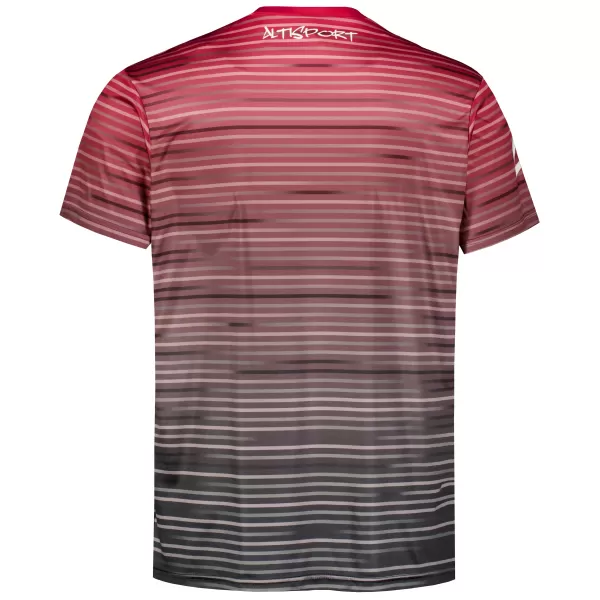  Moška premium funkcionalna majica s kratkimi rokavi ALTISPORT VOJ/ALM031TR01 ČRNA/BORDO 