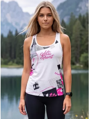 Ženski vrhunski funkcionalni brezrokavnik ALTISPORT VOJ/ALW009TIL01 BELA