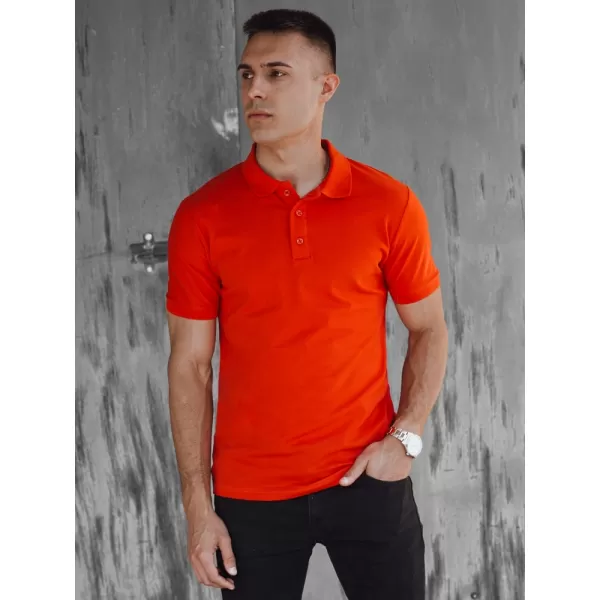  Moška T -majica z ovratnikom DSTREET PX0609 ORANŽNA 