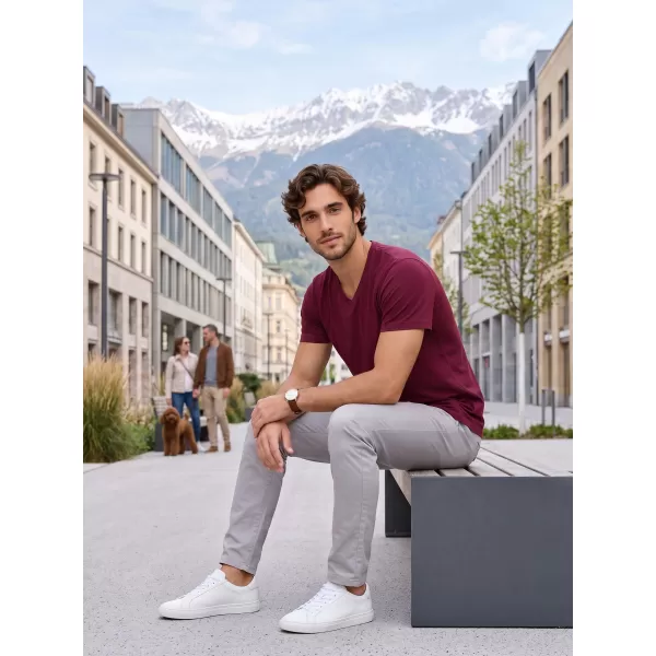  Moška majica s kratkimi rokavi ALTISPORT NoPrint NP/ALM007 GRANAT 
