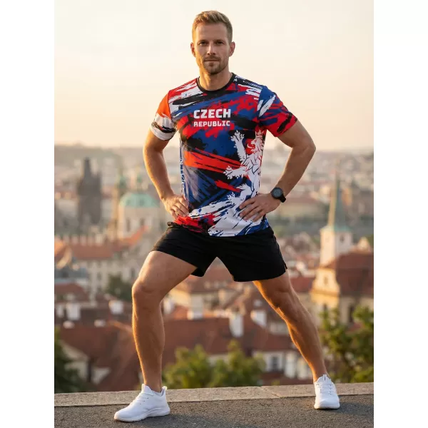  Moška premium funkcionalna majica s kratkimi rokavi ALTISPORT x CZE VOJ/ALM036TR01 ČEŠKI 