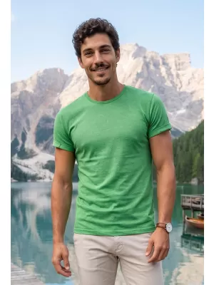 Moška majica s kratkimi rokavi ALTISPORT NoPrint NP/ALM361 ZELENI POUDARKI